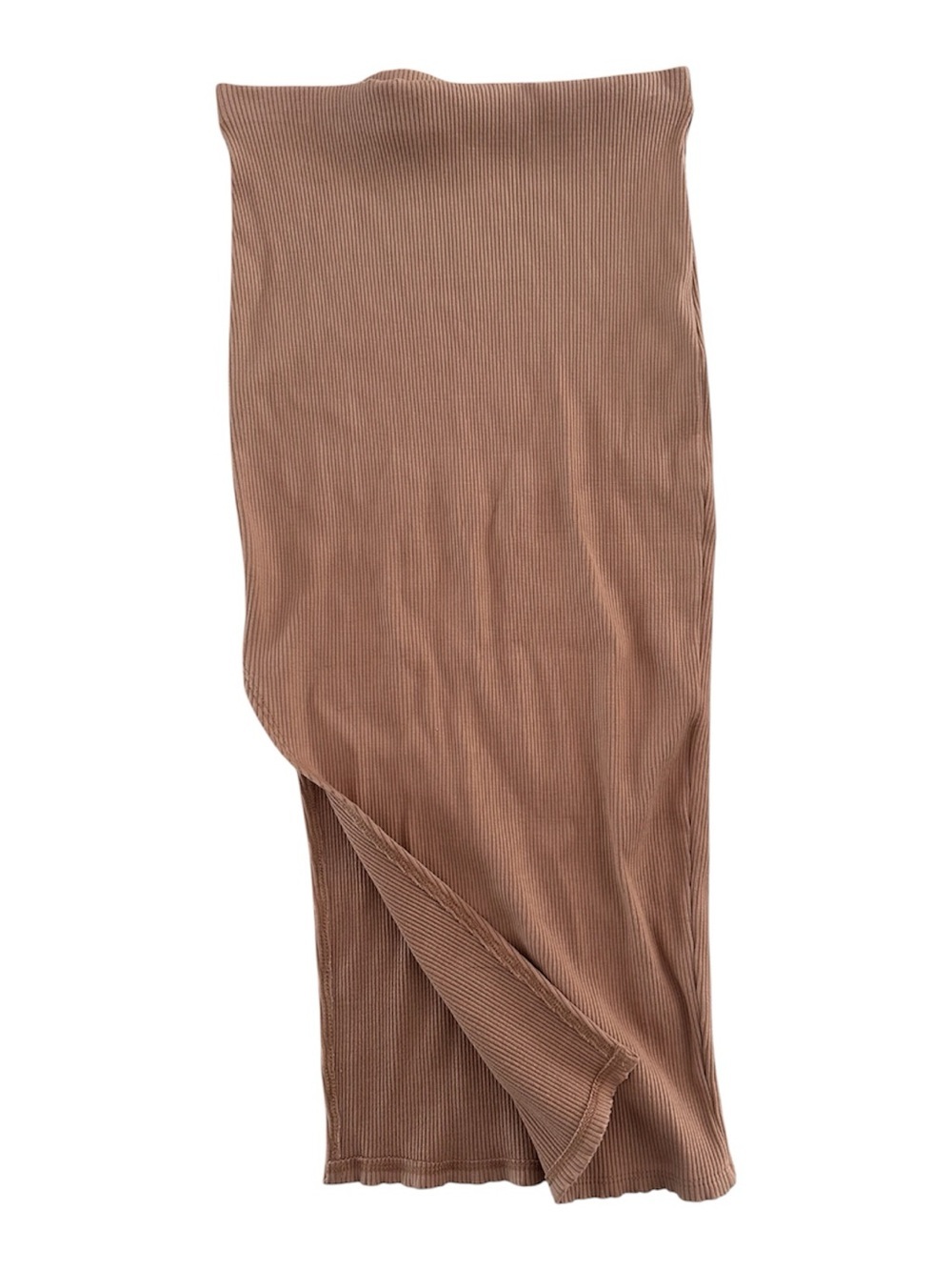 Lulu's Ribbed Knit Maxi Skirt in Dusty Rose